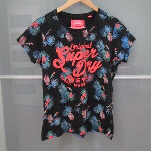 Superdry Vintage Hawaiin Print Distressed Screen-print Women's Tee